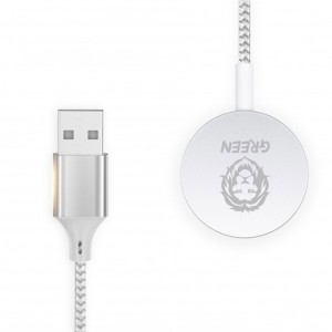 کابل تبدیل USB به شارژر اپل واچ گرین لیون GNMCCISL طول 1.2 متر توان 2.5 وات