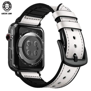 بند چرمی اپل واچ پرودو 44/45 میلی متر Porodo Leather + Silicone Watch Band