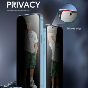 گلس لبه سیلیکون پرایوسی گرین لیون Silicone Plus Privacy آیفون iPhone 14