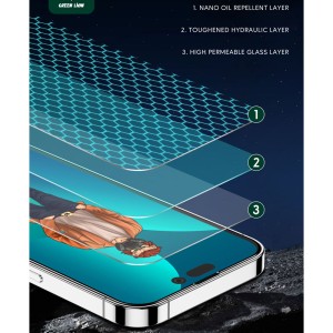 گلس توری دار شفاف گرین لیون 3D Desert آیفون iPhone 14 Pro