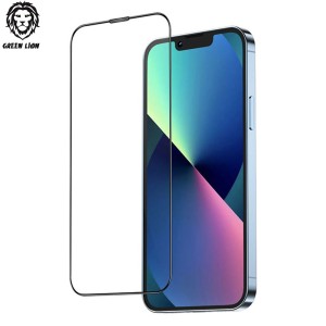 گلس شفاف لبه سیلیکونی گرین لیون Anti-Reflective آیفون iPhone 13 Pro Max