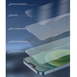 گلس شفاف لبه سیلیکونی گرین لیون HD Matte Pro آیفون iPhone 13 Pro