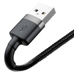 کابل شارژ USB به لایتنینگ بیسوس مدل Cafule CALKLF-AG1 طول 50 سانتی متر توان 2.4 آمپر