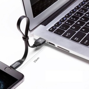 کابل شارژ USB به لایتنینگ بیسوس مدل Nimble CALMBJ-B01 طول 23 سانتی متر توان 2 آمپر