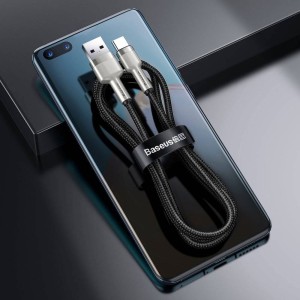 کابل شارژ USB به Type-C بیسوس مدل Cafule Metal CAKF000001 طول 25 سانتی متر توان 66 وات