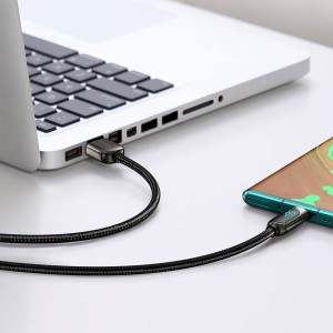 کابل شارژ USB به Type-C بیسوس مدل Display Fast Charging CASX020001 طول 1 متر توان 66 وات