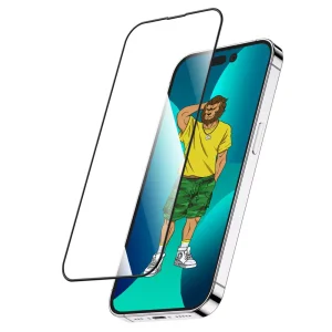 گلس شفاف لبه سیلیکونی گرین لاین 3D Silicone Plus آیفون iPhone 15 Pro Max