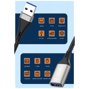 کابل افزایش طول USB 2.0 ایکس او مدل NB219 طول 2 متر