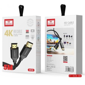 کابل HDMI ارلدام مدل ET-W26 کیفیت 4K طول 3 متر