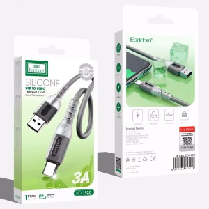 کابل شارژ USB به Type-C ارلدام مدل EC-192C طول 1 متر توان 3.0 آمپر