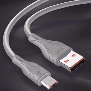 کابل شارژ USB به micro USB کی ام مدل KM-M01 طول 1 متر توان 3.1 آمپر