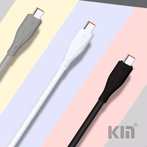 کابل شارژ USB به Type-C کی ام مدل KM-T02 طول 1 متر توان 3.1 آمپر