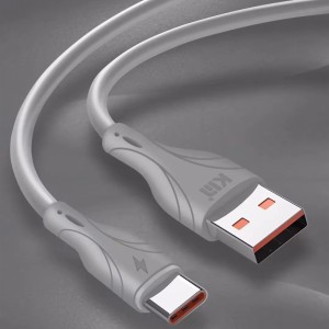 کابل شارژ USB به Type-C کی ام مدل KM-T02 طول 1 متر توان 3.1 آمپر