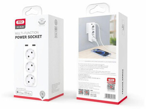 چند راهی برق هوشمند 2 سوکت و 2 یواس بی 2.4 آمپر ایکس او XO WL08 EU Smart Wall Plug Conversion Socket