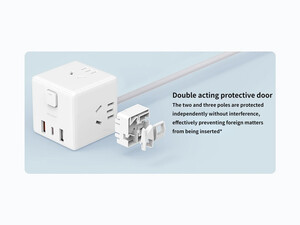 بهترین چند راهی مکعبی و شارژر رومیزی شیائومی Xiaomi Rubik Cube Adapter Pro 33W Wired Fast Charge Version (2A1C)