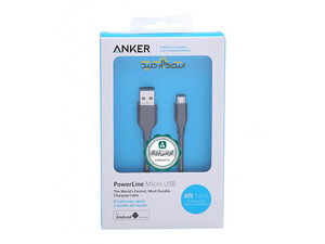 خرید کابل شارژ و انتقال داده میکرو یو اس بی انکر Anker A8133H12 PowerLine 1.8m USB To MicroUSB Cable