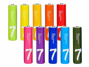 باتری نیم قلمی رنگین کمانی شیائومی Xiaomi Rainbow AAA Battery Pack Of 10