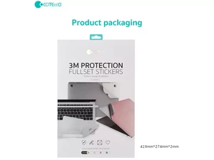 کاور محافظ بدنه مک بوک پرو 13 کوتتسی Coteetci MacBook fuselage film set 2020 13 Pro MB1096-GY