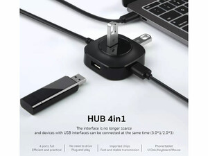 خرید هاب یو اس بی چهار پورت کوتتسی Coteetci USB3.0*1 USB2.0*3 HUB 83007