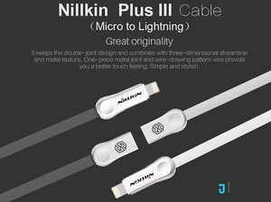 خرید کابل دو سر USB به میکرو و لایتنینگ Nillkin Plus III