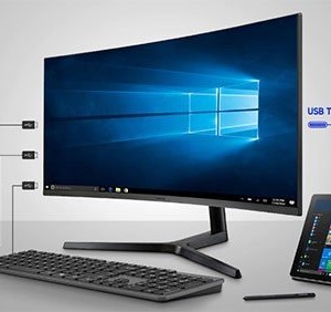 مانیتور استوک 34 اینچ گیمینگ التراواید منحنی خمیده 4K برند سامسونگ مدل  LC34H890WJXNGO