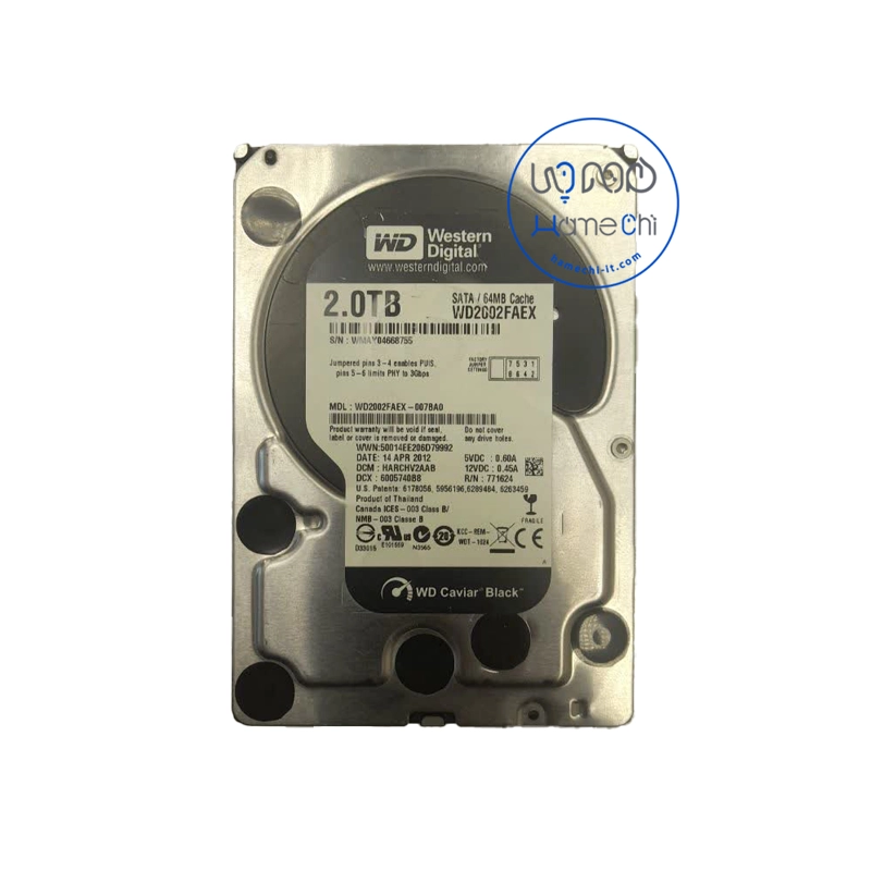 هارددیسک اینترنال وسترن دیجیتال استوک Black WD2003FYYS ۲ ترابایت | سرعت 7200 دور و 64MB کش