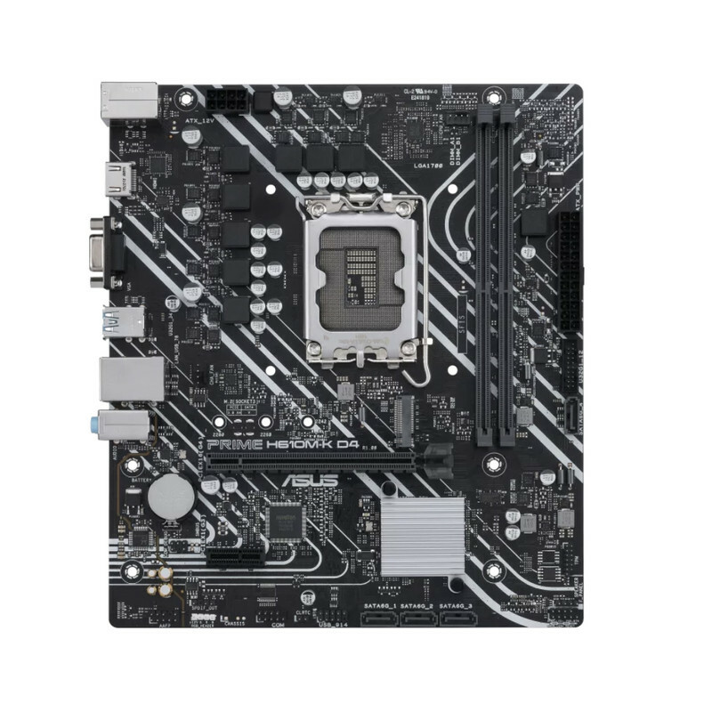 1️⃣ مادربرد ایسوس H610M-K ARGB D4 | بهترین مادربرد DDR4 اقتصادی با نورپردازی ARGB + گارانتی ۱۸ ماهه