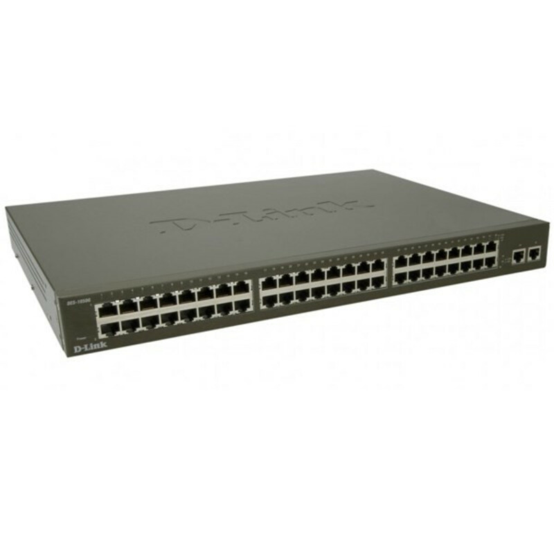 سوییچ استوک 48 پورت مگابیتی و رکمونت دی-لینک D-link DES-1050G همراه با 2 پورت گیگابیتی