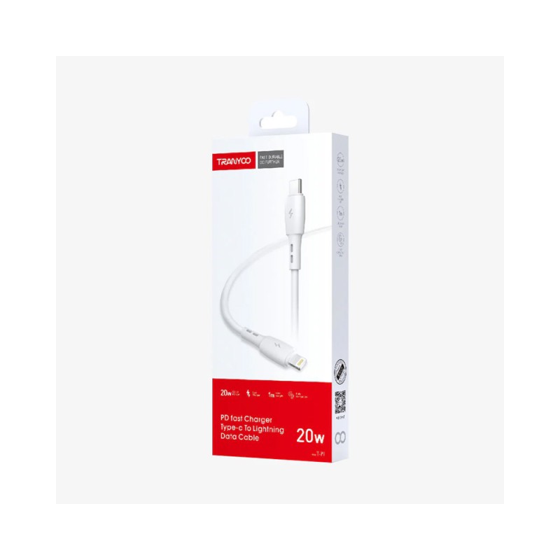 کابل تبدیل type-c به لایتنینگ ترانیو مدل T-P1 طول 1متر