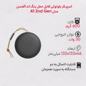 اسپیکر بلوتوثی قابل حمل بنگ اند آلفسن  Beosound A1