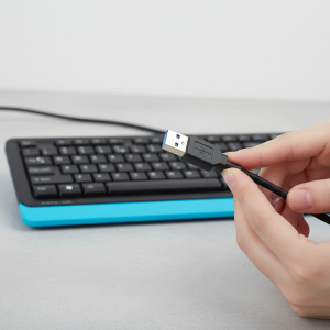 A4Tech FK10 FSTYLER: کیبورد باسیم شیک، مقاوم در برابر آب و ایده‌آل برای تایپ طولانی (استوک)