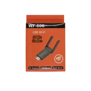 دانگل وای‌فای USB دوبانده مدل WF-600 | سرعت ۱۳۰۰ مگابیت | باند ۵ گیگاهرتز | USB 3.0 | گارانتی ۱۲ ماهه
