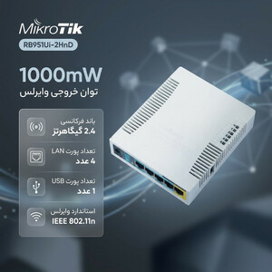 روتر بی سیم استوک میکروتیک Mikrotik RB951Ui-2HnD