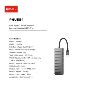 هاب 4 پورت USB-C پرووان مدل PHU554