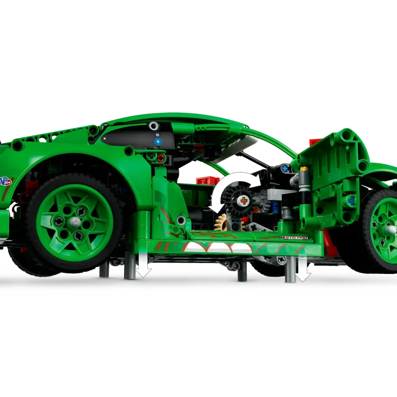 ست ساختنی لگو تکنیک مدل پورشه ۹۱۱ GT3 R REXY AO Racing کد ۴۲۲۲۴ با ۱۳۱۳ قطعه