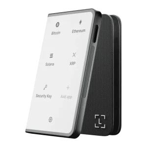 کیف پول سخت افزاری لجر استکس Ledger Stax  به همراه کیف اورجیتال مگنتی و کلید ریکاوری لجر (Ledger Recovery Key)