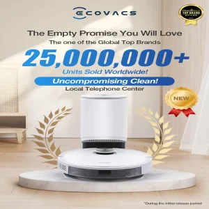 ربات جاروبرقی ECOVACS DEEBOT N10، مکش قدرتمند 4300Pa، زمان اجرا تا 300 دقیقه، ناوبری dToF، نقشه برداری چند طبقه (یک سال گارانتی توسط ECOVACS)