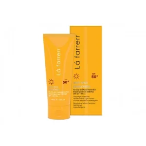 کرم ضد آفتاب و ضد لک بی رنگ مخصوص پوست های چرب و مستعد آکنه SPF50 لافارر 40ml lafarrerr