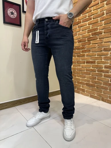 شلوار جین راسته اسلیم فیت Code 27808 blue black