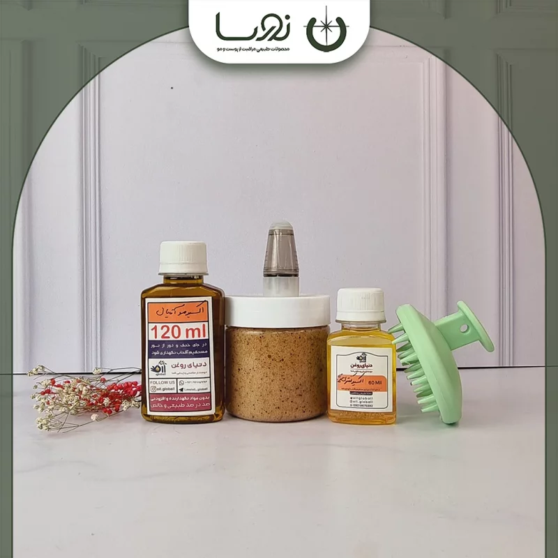 ✨ بسته درمانی درمان ریزش مو آقایان (موی چرب) با کنترل چربی و تقویت فولیکول مو + تضمین بازگشت وجه تا پایان دوره مصرف 6 ماهه + ارسال رایگان