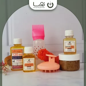 بسته درمانی حرفه‌ای نورسا برای درمان ریزش موی خشک و حالت دار با شوره و پوسته‌ریزی دوره مصرف 6 ماهه