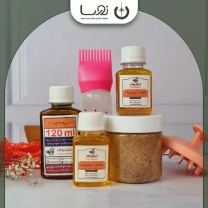 بسته درمانی درمان ریزش مو (کف سر چرب، ساقه خشک و آسیب دیده و فردار)، دوره مصرف 6 ماهه