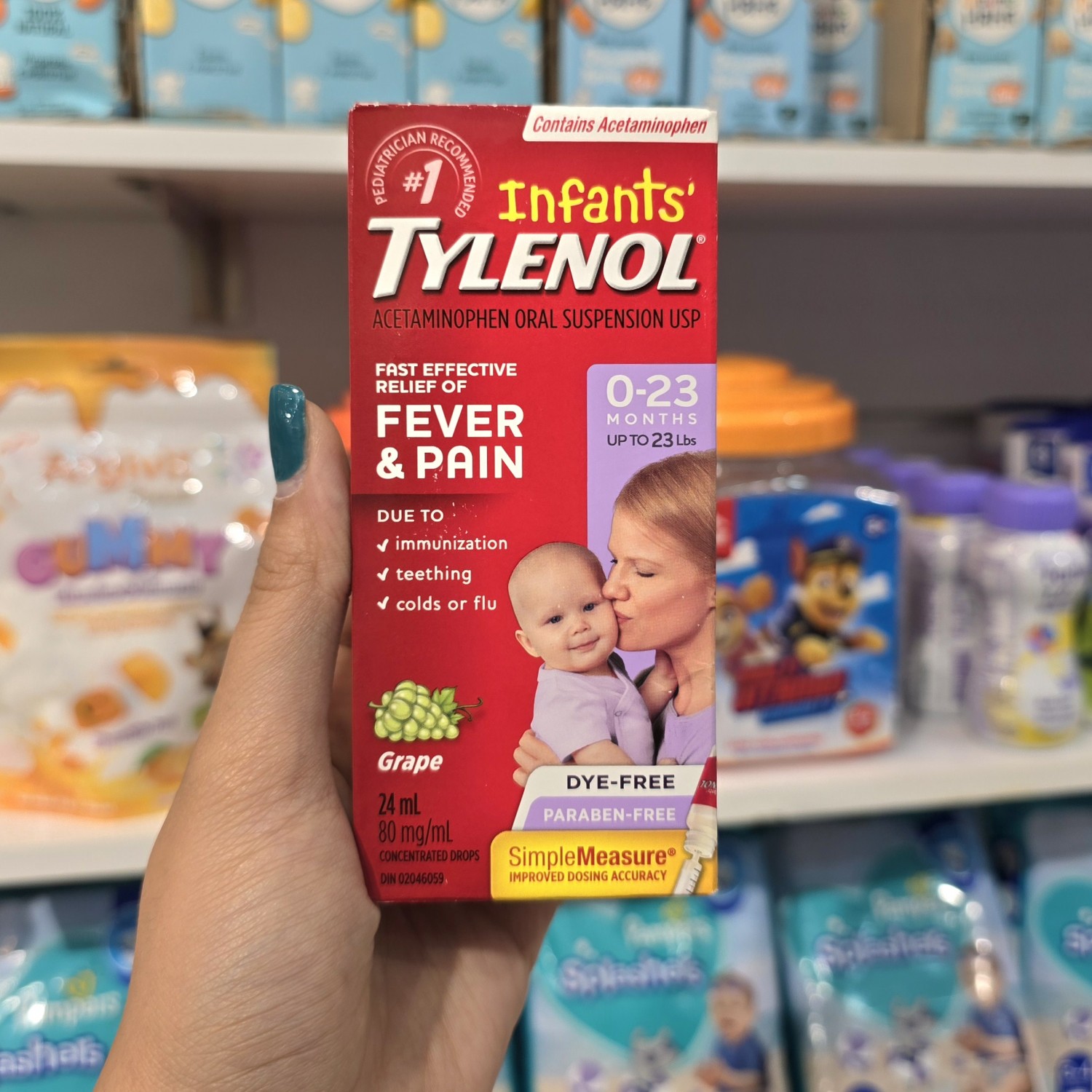 قطره مسکن و تب بر تایلنول Tylenol مناسب برای 0-23 ماه