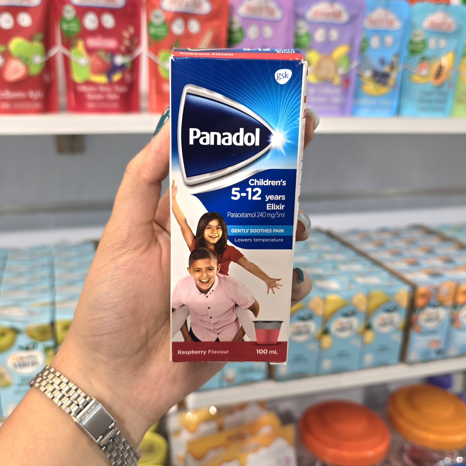شربت مسکن و تب بر پانادول Panadol مناسب برای 5 تا 12 سال