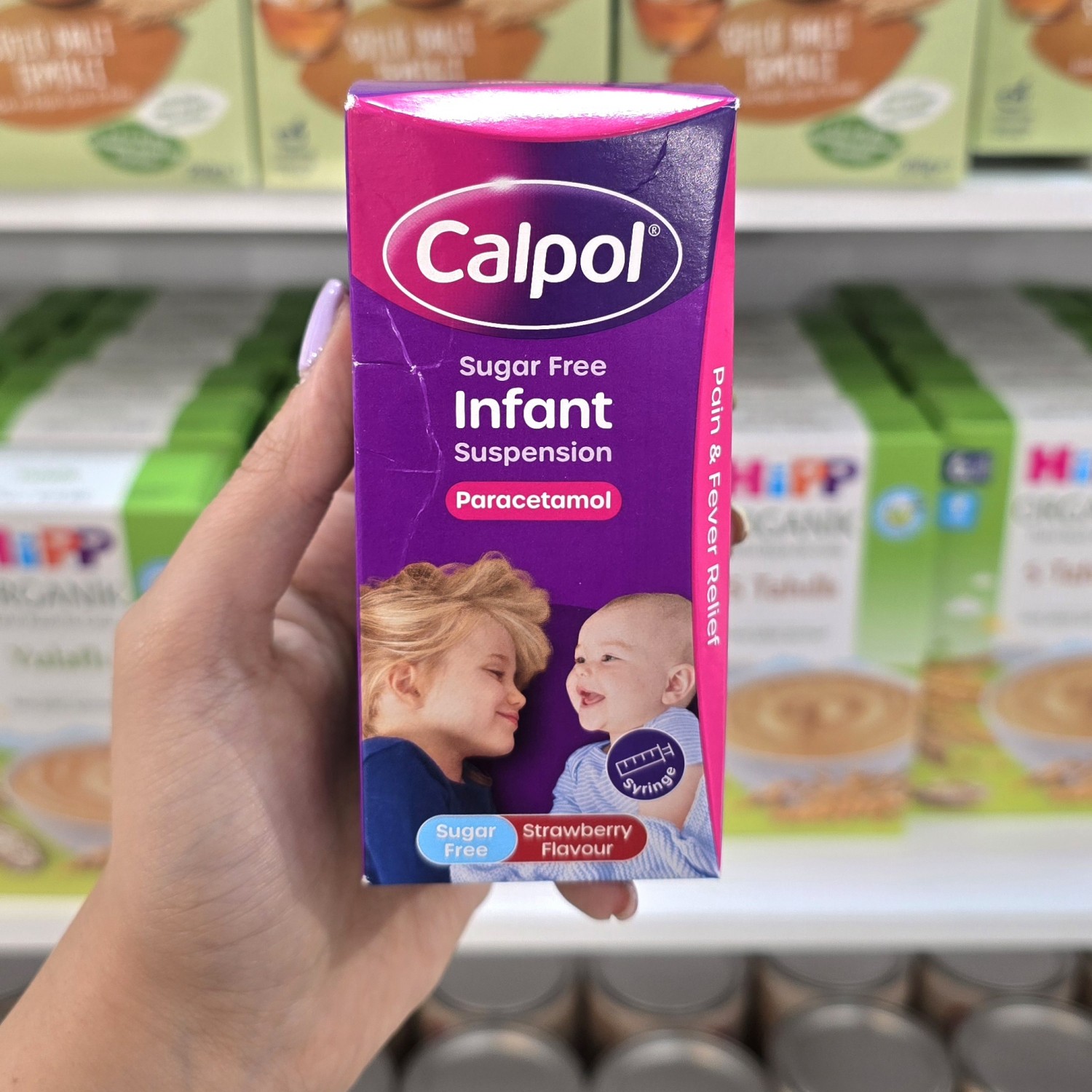 شربت مسکن و تب‌ بر کلپول Calpol مدل  شیشه ای