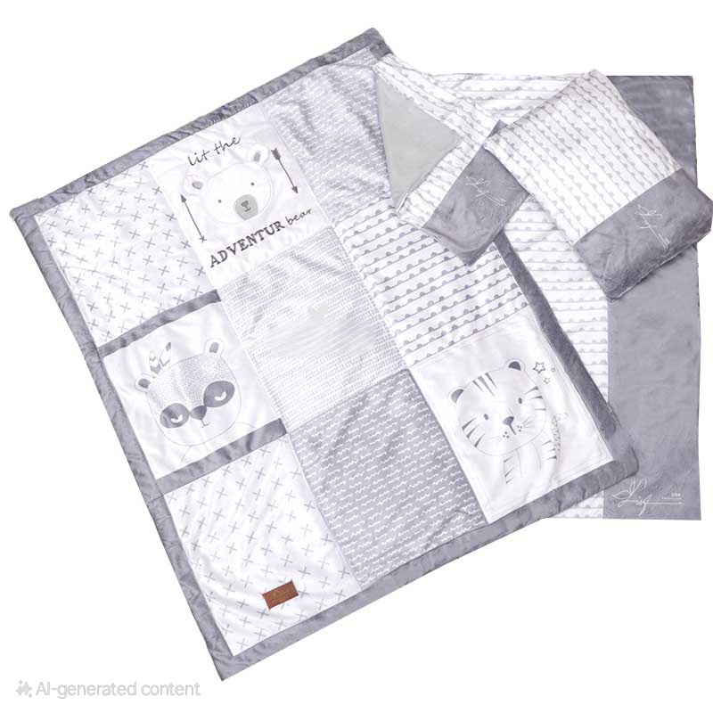 سرویس خواب 4 تکه لیزا Lisa طرح خرس طوسی