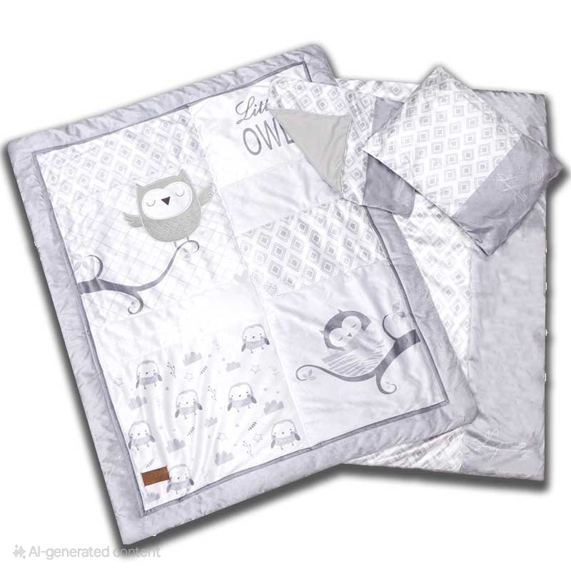 سرویس خواب 4 تکه لیزا Lisa طرح جغد طوسی