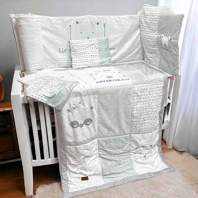 سرویس خواب 7 تکه لیزا Lisa طرح خرس طوسی