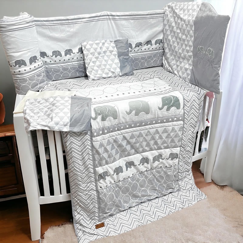 سرویس خواب 7 تکه لیزا Lisa طرح فیل طوسی