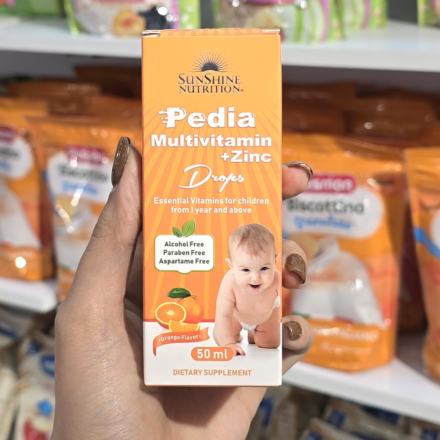 قطره مولتی‌ ویتامین پدیا + زینک  سانشاین نوتریشن Sunshine Nutrition Pedia برا 1+ سال